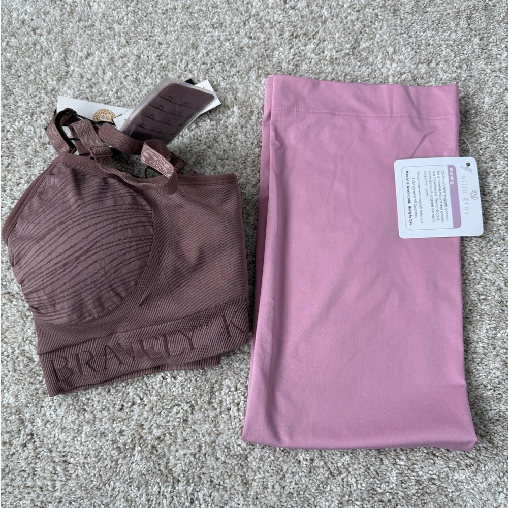 Kindred Bravely Mauve Breastfeeding and Pumping Bra with Ollie Gray Cover